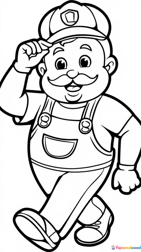 Kolorowanka Luigi – Brat Mario do Druku dla Dzieci