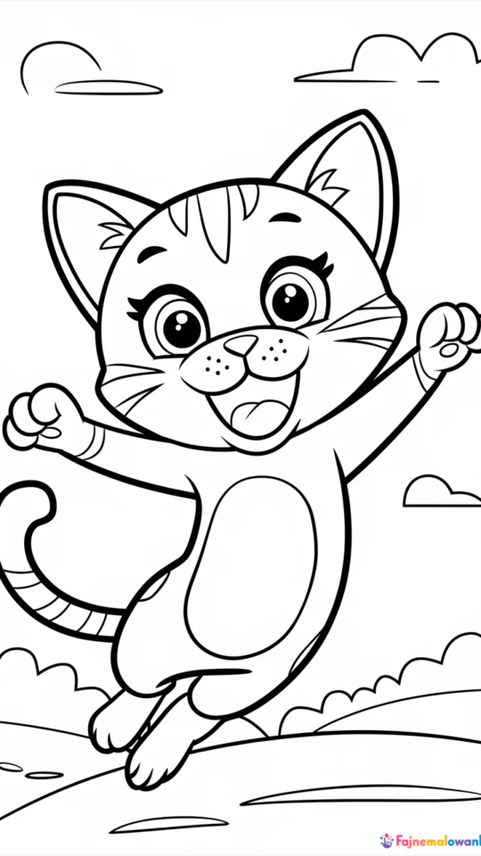 Kolorowanka do druku z Garfieldem dla dzieci do pobrania