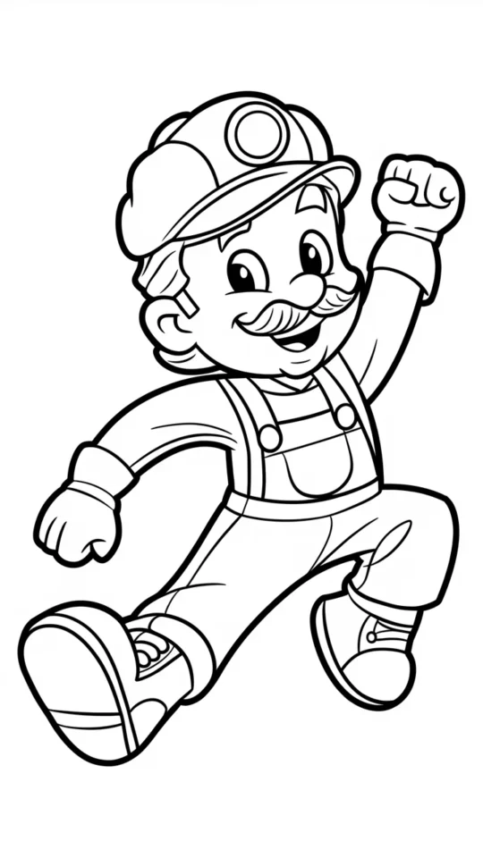 „Kolorowanka do druku z Mario dla dzieci i dorosłych”