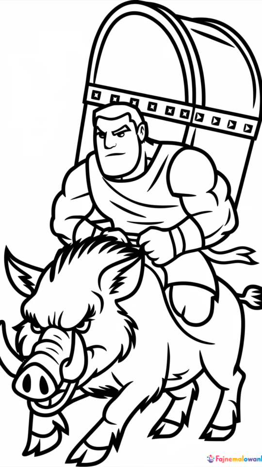 Kolorowanka wojownik Clash Royale do druku dla dzieci