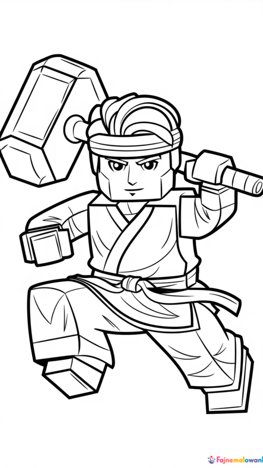 Kolorowanka LEGO Ninjago dla dzieci – przygody ninja do druku