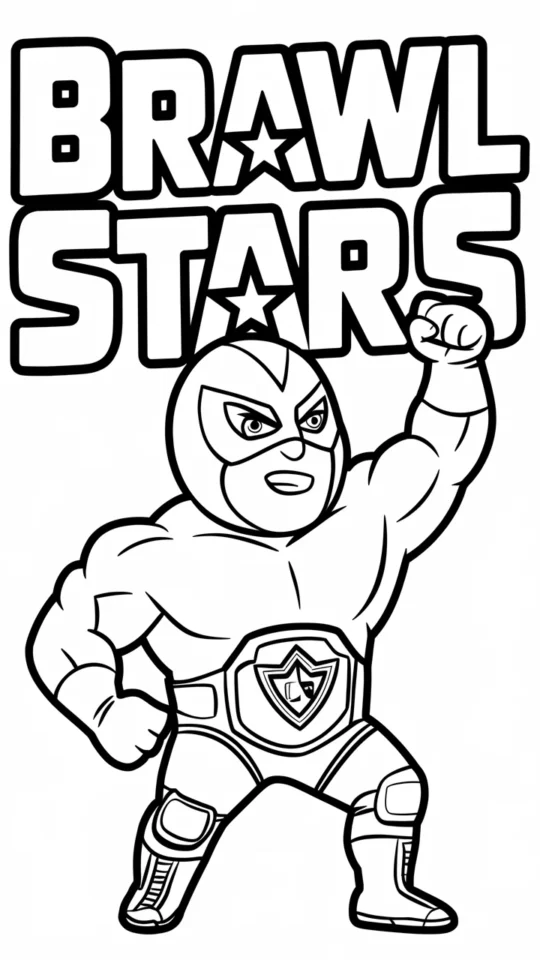 Kolorowanka El Primo z Brawl Stars do druku dla dzieci