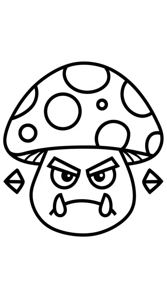Kolorowanka Goomba – Przeciwnik Mario Bros do Druku