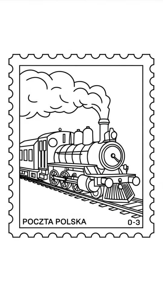 Kolorowanka na Dzień Znaczka Pocztowego dla dzieci i dorosłych