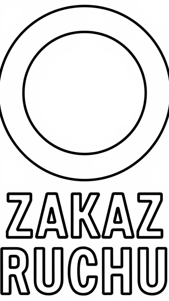 Kolorowanka znak drogowy – Zakaz ruchu dla dzieci do druku