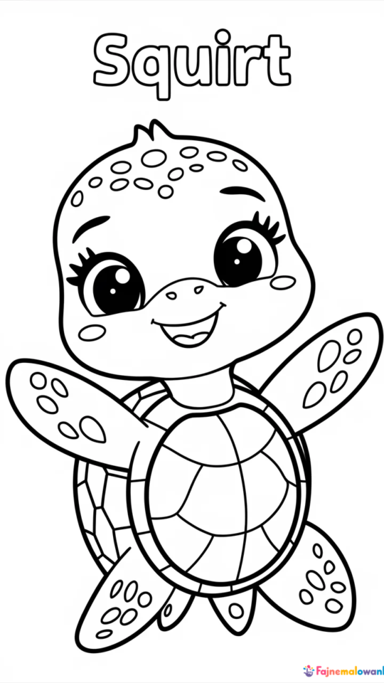 Kolorowanki do druku: Squirt z filmu Gdzie jest Nemo?