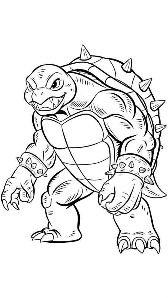Kolorowanki Mario i zły Bowser do druku dla dzieci